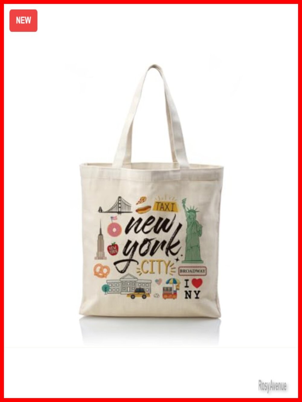 Canvas Tote Bag Reusable Cotton Shoulder Bag Travel Beach Shopping